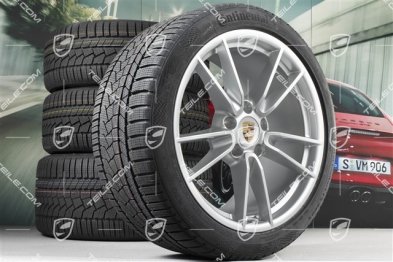 19"+20" Carrera Winterräder Satz, Felgen 8,5J x 19 ET52 + 11J x 20 ET66 + Continental Winterreifen 235/40 R19 + 295/35 R20, mit RDK-Sensoren, DOT/Bj. 2022