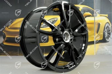 18" Komplet felg Carrera IV, 8J x 18 ET57 + 11J x 18 ET51, C4 / C4S, czarny wysoki połysk