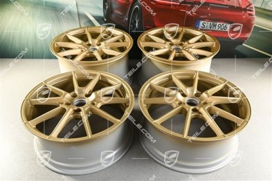 20" komplet felg "Spyder" / "718 Sport", felgi 8,5J x 20 ET57 + 10,5J x 20 ET47, Aurum satynowy półmat
