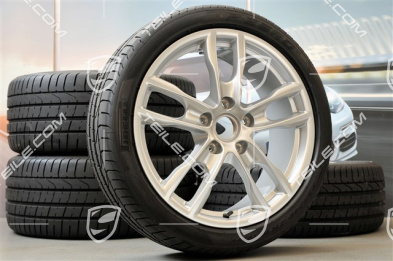 19" Komplet kół letnich Boxster S, 8J x 19 ET57 + 9,5J x 19 ET45 + NOWE opony letnie Pirelli 235/40 ZR19 + 265/40 ZR19, z czujnikami ciśnienia