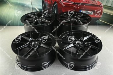 20+21" Carrera S komplet felg, 8,5J x20 ET50 + 11,5J x 21 ET79, czarny satynowy półmat