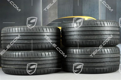 19-inch summer wheels set "Panamera", rims 9J x 19 ET64 + 10,5 J x 19 ET62 + Michelin Sport 4 summer tyres 265/45 R19 + 295/40 R19, in black high gloss