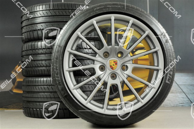 20" Komplet kół letnich Panamera Sport, felgi 2 x 9,5J x 20 ET 65 + 2 x 11,5 J x 20 ET 63 + NOWE opony Michelin 255/40 ZR20 + 295/35 ZR20 z RDK