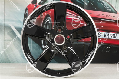 19" Wheel Cayman S, 8J x 19 ET57, wheel spokes in black