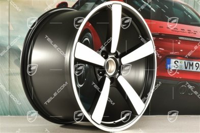 20+21-inch wheel rim set Turbo Exclusive Design, rims: front 9,5J x 20 ET44 + hinten 12J x 21 ET70 in black satin-mat