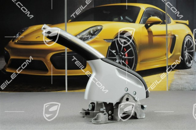 Dźwignia hamulca ręcznego, aluminium, czarna skóra