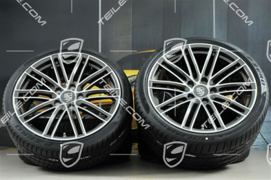 20" Sommerräder 911 Turbo IV, Felgen 11,5J x 20 ET56 + 9J x 20 ET51 + Pirelli Sommerreifen 305/30 ZR20 + 245/35 ZR20, Titan