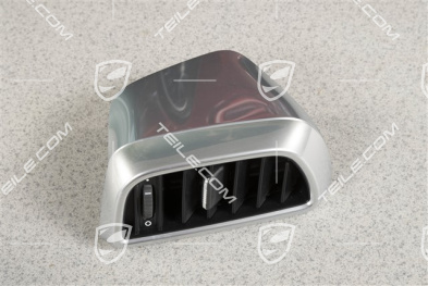 Centre console, rear, vent / nozzle / defroster trim, Black matte / Galvano silver, L