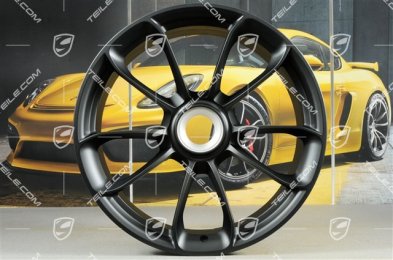 20"+ 21" GT3RS wheel rim set, with GT3RS logo, 9,5J x 20 ET50 + 12,5J x 21 ET48, black satin mat