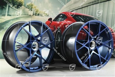 GT4 RS / Spyder RS 20" wheel rim set, aluminium, 8,5J x 20 ET61 + 11J x 20 ET50, indigo blue