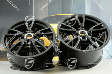 18" Felgensatz Carrera IV, 8J x 18 ET57 + 10,5J x 18 ET60, C2 / C2S, schwarz hochglanz