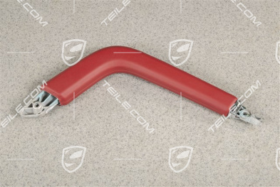 Grab handle centre console, Leather, Carrera red, R