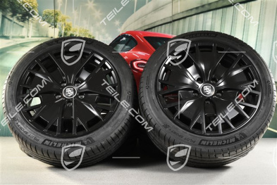 20-inch Turbo S Aero Design summer wheel set, rims 9J x 20 ET54 + 11J x 20 ET60, NEW Michelin summer tyres 245/45 R20 + 285/40 R20, in black satin-mat