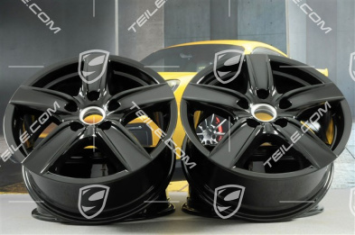 18-inch wheel set Cayenne S III, 8J x 18 ET53, black high gloss
