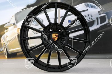 20" Panamera Sport Felgensatz, 2 x 9,5J x 20 ET 65 + 2 x 11,5 J x 20 ET 63, schwarz