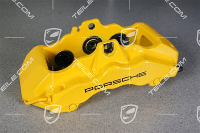 PCCB Fixed calliper without pads, for ceramic brakes, yellow, R