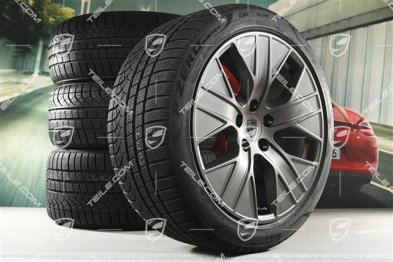 20" koła zimowe Turbo Aero, komplet, felgi 9J x 20 ET54 + 11J x 20 ET60 + opony zimowe Pirelli 245/45 R20 + 285/40 R20, Turbonite