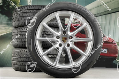 20" koła letnie Cayenne Design, komplet, felgi 9J x 20 ET50 + 10,5J x 20 ET64 + NOWE opony letnie Pirelli 275/45 R20 + 305/40 R20, z czujnikami ciśnienia