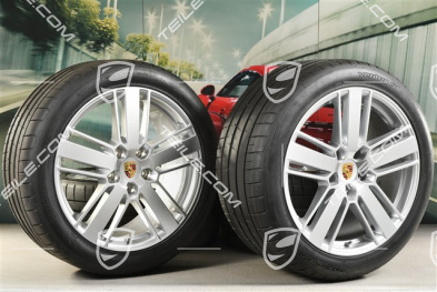 20-inch Panamera Design 2 summer wheel set, rims 9,5J x 20 ET71 + 11,5J x 20 ET68 + Hankook summer tires 275/40 ZR20 + 315/35 ZR20, with TPM
