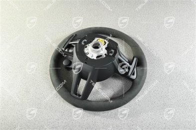 Kierownica multifunkcyjna, PDK, Sport Chrono Package Plus, Alcantara Race-Tex / Carbon, czarna