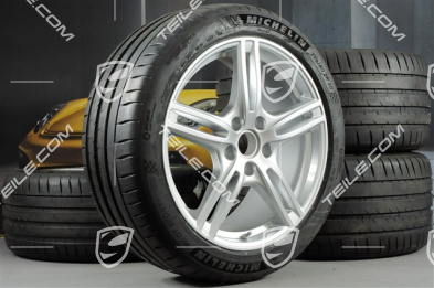 20" Panamera Turbo Sommerräder, Felgen 9,5J x 20 ET71 + 11,5J x 20 ET68 + Michelin Sommerreifen 275/40 ZR20 + 315/35 ZR20, mit RDK-Sensoren