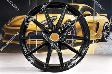 20+21" Felgensatz Carrera S, Felgen: vorne 8,5Jx20 ET53 + hinten 11J x 21 ET66 in Schwarz Seidenmatt