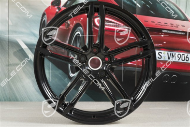 19" Felga, Turbo, 8J x 19 ET21, czarny wysoki połysk