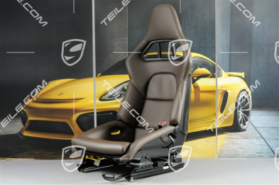 Sportschalensitz, klappbar, Heizung, Leder, Sattelbraun, R