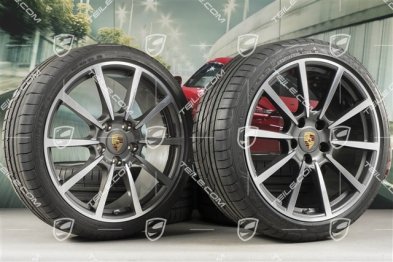 20" Carrera Classic koła letnie komplet, felgi 8J x 20 ET57 + 10J x 20 ET45 + NOWE opony letnie GoodYear 235/35 ZR20 + 265/35 ZR20, z czujnikami ciśnienia