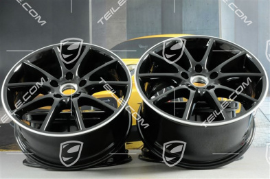20" Cayenne Design Felgensatz, 10,5J x 20 ET64 + 9J x 20 ET50, Exclusiv, Felgenstern in Schwarz