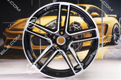 20" Felga "Macan Turbo", 9J x 20 ET26, BORBET, czarny wysoki połysk
