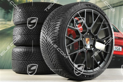 20"+21" RS Spyder Design, koła zimowe, komplet, felgi 8,5J x 20 ET50 + 11J x 21 ET82 + opony zimowe Michelin 245/35 R20 + 305/30 R21, z czujnikami ciśnienia, Anthracite Grey