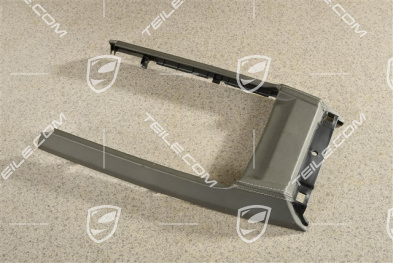 Abdeckung, Schaltkulisse / tunnelmitte, Schaltgetriebe, Leder, Steingrau