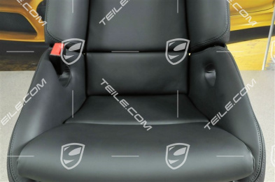Bucket seat, collapsible, leather Black, L