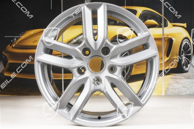 18'' Felge Cayenne S Facelift 2014->, 8J x 18 ET 53, Brilliantsilber