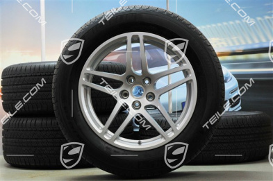 18" "Macan S" koła całoroczne komplet, felgi 8J x 18 ET21 + 9J x 18 ET21, opony wielosezonowe Michelin 235/60 ZR 18 + 255/55 ZR 18, z czujnikami ciśni