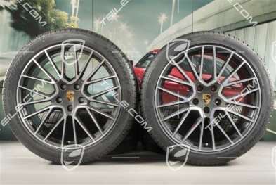21" koła zimowe Cayenne RS Spyder, komplet, felgi 9,5J x 21 ET46 + 11,0J x 21 ET58 + NOWE opony zimowe Pirelli 275/40 R21 + 305/35 R21, z czujnikami ciśnienia