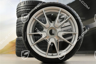 19" GT3 mocowanie centralne - koła zimowe, komplet, felgi 8,5J x 19 ET53 + 11J x 19 ET67 + opony zimowe Pirelli 235/35 R19 + 295/30 R19, z czujnikami