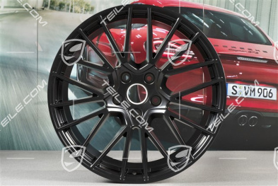 21" Komplet felg Cayenne RS Spyder, 11J x 21 ET58 + 9,5J x 21 ET46, czarny satynowy półmat