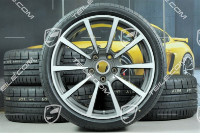 20" Carrera Classic Sommerräder Satz, Felgen 8J x 20 ET57 + 10J x 20 ET45 + NEUE Pirelli Sommerreifen 235/35 ZR20 + 265/35 ZR20, mit RDK-Sensoren