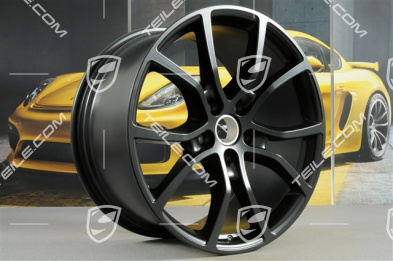 21" Komplet felg Cayenne Exclusive Design, 11J x 21 ET58 + 9,5J x 21 ET46, czarny satynowy mat
