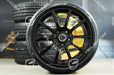 20-inch Carrera Classic II summer wheels set, rims 8,5 J x 20 ET49 + 11,5 J x 20 ET76 + summer tires 245/35 R20 + 305/30 R20, with TPM, black