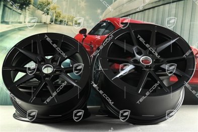 20+21" Carrera S Felgensatz, 8,5J x20 ET50 + 11,5J x 21 ET79, Schwarz Seidenmatt