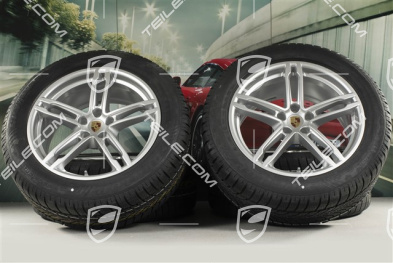 19" "Macan Sport" koła zimowe komplet, felgi 8,5J x 19 ET21 + 9J x 19 ET21, opony zimowe Dunlop 235/55 R19 + 255/50 R19, z czujnikami ciśnienia RDK