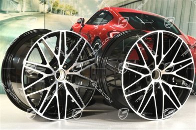 21-inch wheel rim set RS Spyder Design, 11J x 21 ET49 + 9,5J x 21 ET46, black high gloss