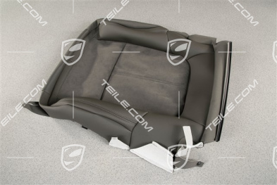 Cover for cushion, Leatherette/Alcantara, Agate grey, L