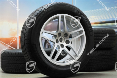 18" "Macan S" koła całoroczne komplet, felgi 8J x 18 ET21 + 9J x 18 ET21, opony wielosezonowe Michelin 235/60 ZR 18 + 255/55 ZR 18, z czujnikami ciśni