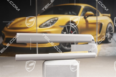 Front seat rail cover, Platinum Grey, L