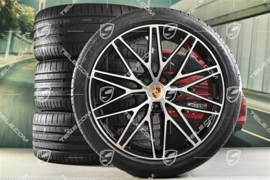 22" Cayenne Coupé RS Spyder Design Sommerräder Satz, Felgen 10J x 22 ET48 + 11,5J x 22 ET52 + NEUE Pirelli P Zero Sommerreifen 285/40 R22 + 315/35 R22, mit RDK-Sensoren