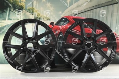 21" Felgensatz Panamera Sport Design, 9,5J x 21 ET71 + 11,5J x 21 ET69, schwarz seidenmatt